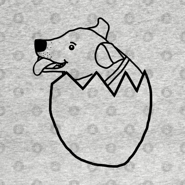 Minimal Jack Russell Dog Hatching from Egg by ellenhenryart